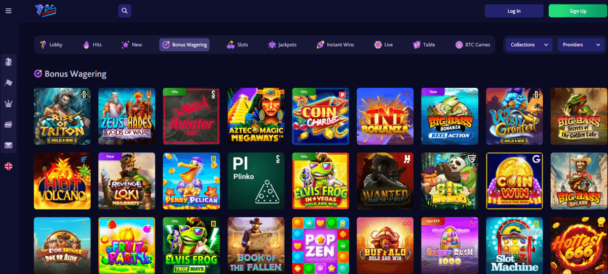 7bitcasino Bonus Wagering Games