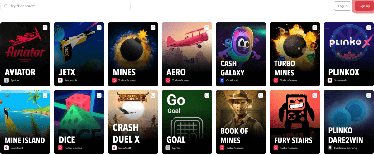 Bitcasino Crash Games