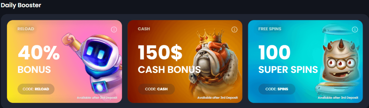 Bitkingz Daily Booster Bonuses