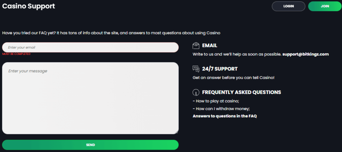 Bitkingz Email Support