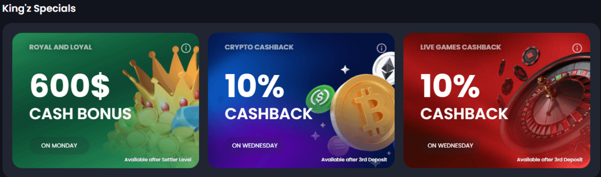 Bitkingz Kingz Specials Bonuses