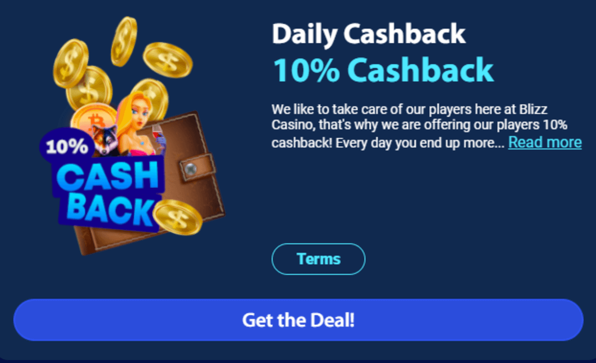 Blizz Daily Cashback Bonuses