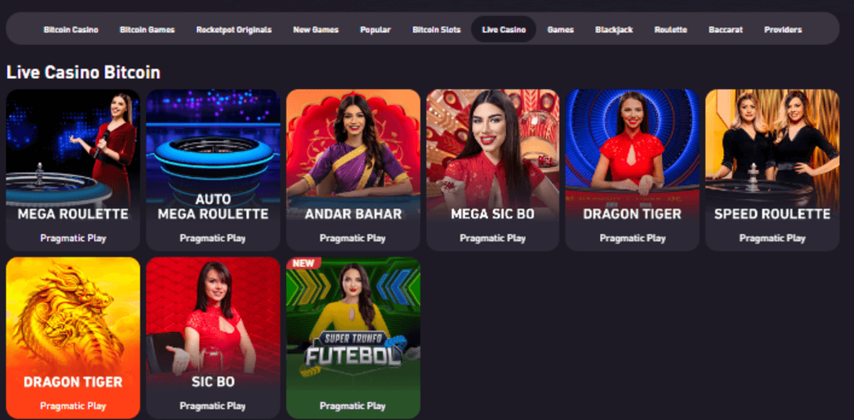 Rocketpot Live Casino