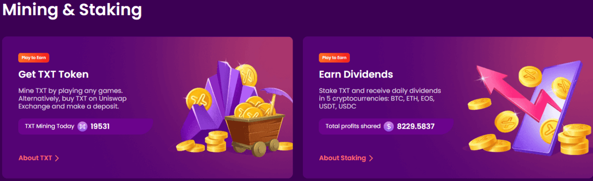 Trustdice Mining Staking Bonuses